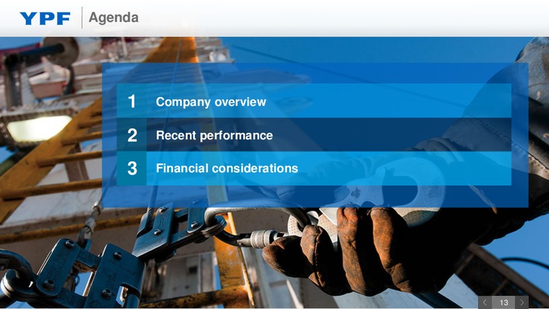 Investor Presentation – YPF S.A. – slide 12
