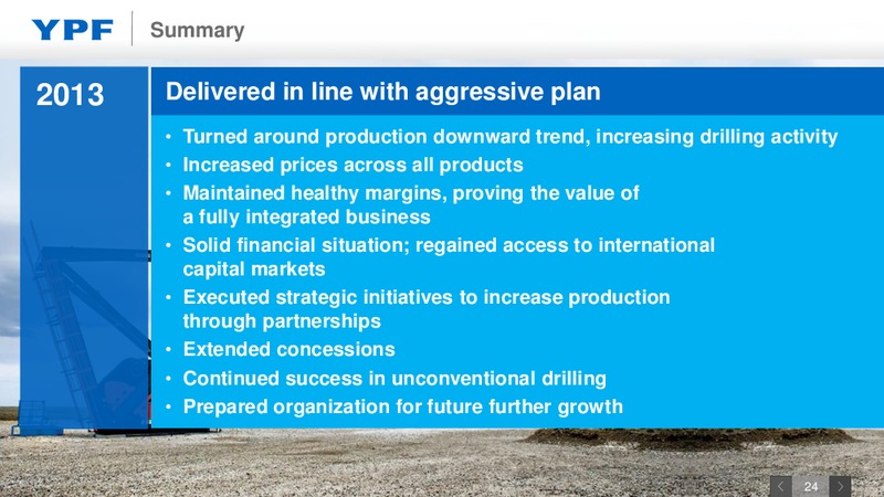Investor Presentation – YPF S.A. – slide 23