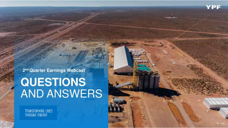 Second Quarter 2019 Earnings Presentation – YPF – slide 16