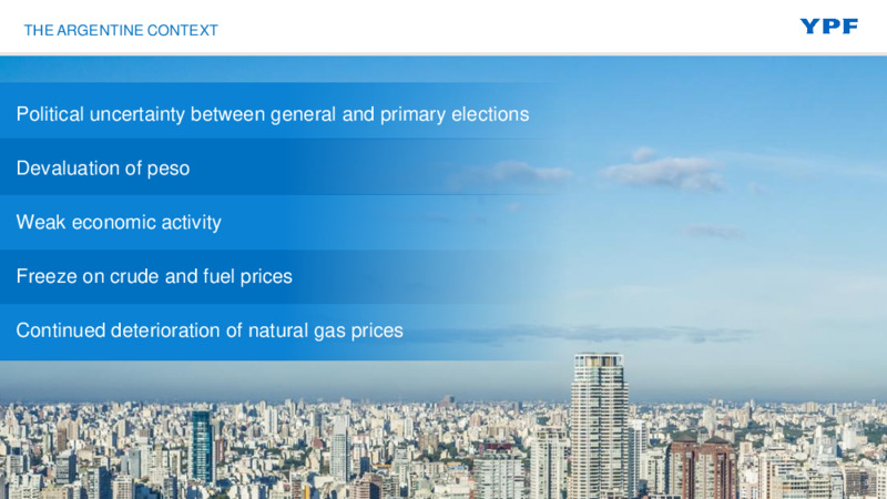 Third Quarter 2019 Earnings Presentation – YPF – slide 2