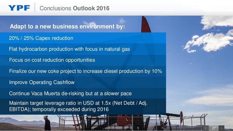Full Year 2015 Earnings Webcast – YPF S.A. – slide 22