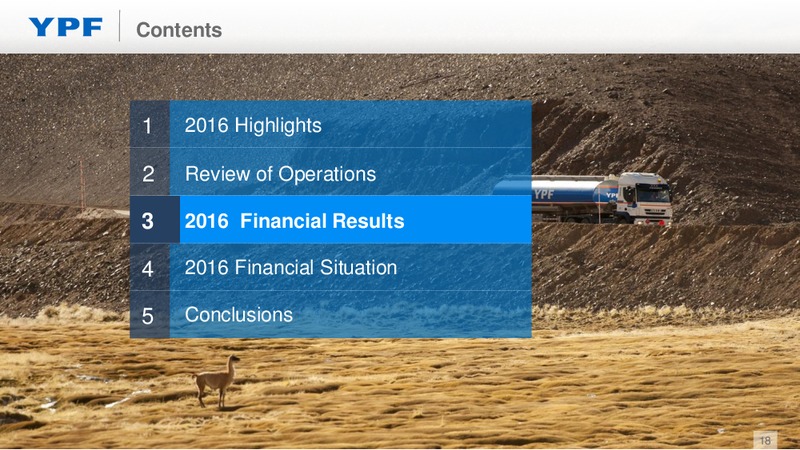 Full Year 2016 Earnings Presentation – YPF S.A. – slide 17