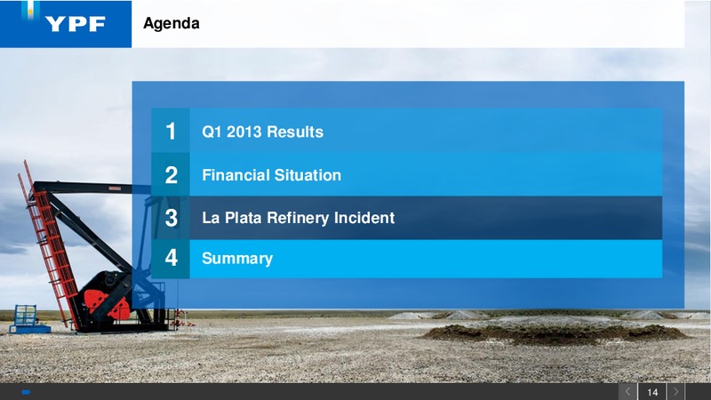 Q1 2013 EARNINGS CALL – YPF S.A. – slide 13