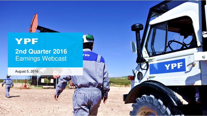 Q2 2016 Earnings Webcast – YPF S.A. – slide 1