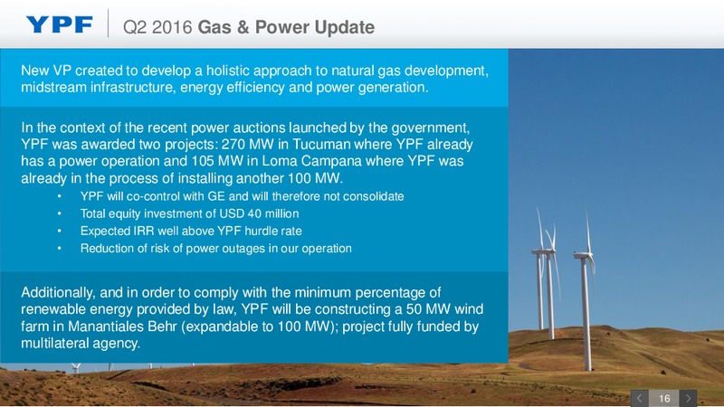Q2 2016 Earnings Webcast – YPF S.A. – slide 15