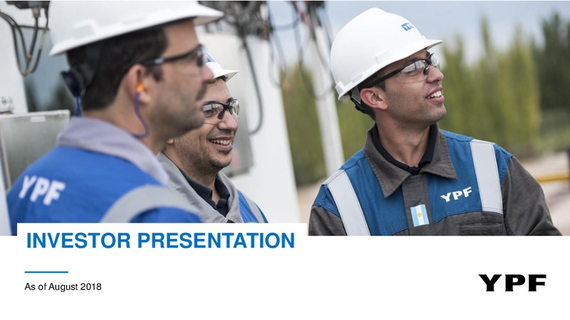 August 2018 Investor Presentation – YPF S.A. – slide 1