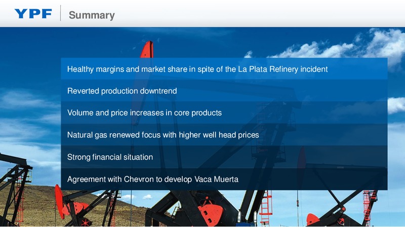 Q2 2013 EARNINGS CALL – YPF S.A. – slide 19
