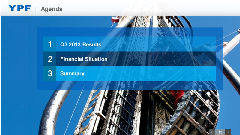 Q3 2013 EARNINGS CALL – YPF S.A. – slide 12