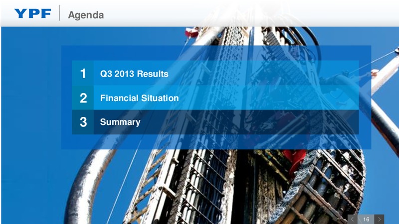 Q3 2013 EARNINGS CALL – YPF S.A. – slide 15