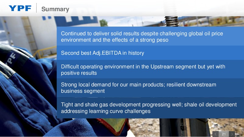 Q3 2015 Earnings Report – YPF S.A. – slide 17