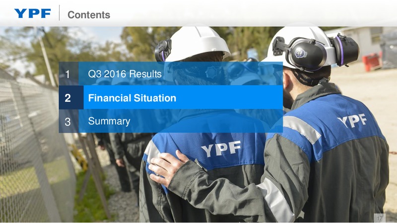 Q3 2016 Earnings Webcast – YPF S.A. – slide 16