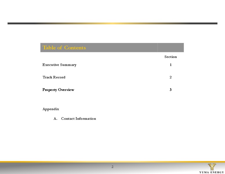 Investor Presentation – Yuma Energy, Inc. – slide 2