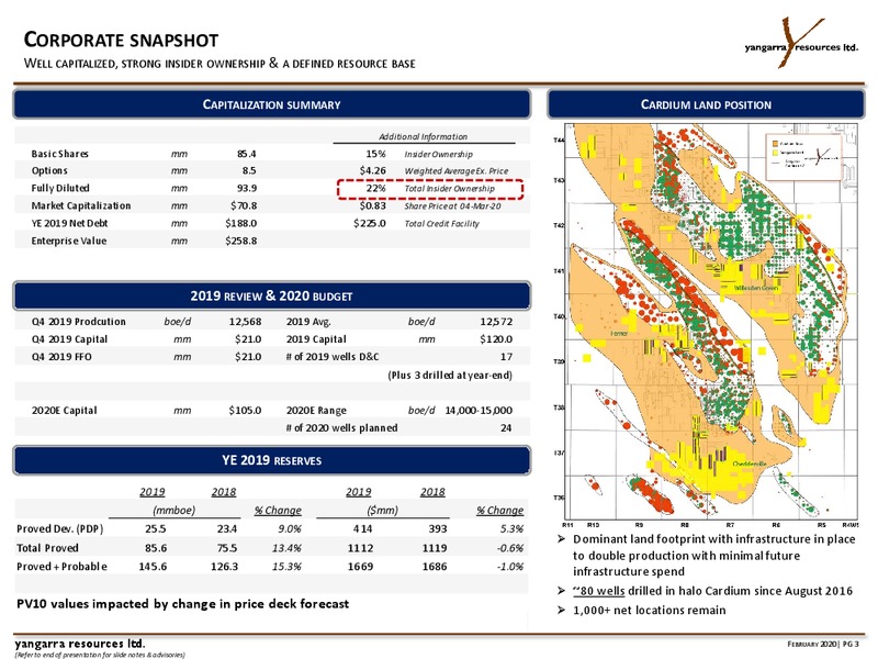 March 2020 Investor Presentation – Yangarra Resources Ltd. – slide 3