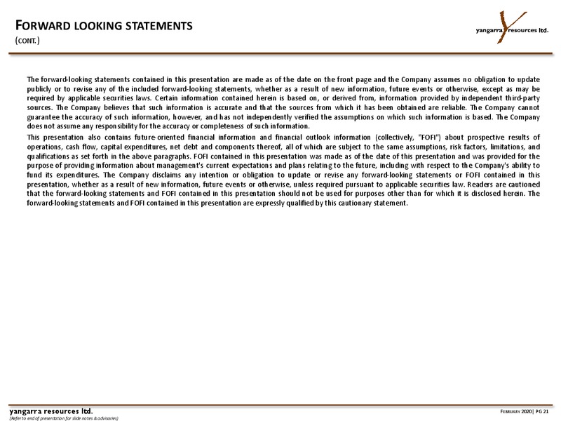 March 2020 Investor Presentation – Yangarra Resources Ltd. – slide 20