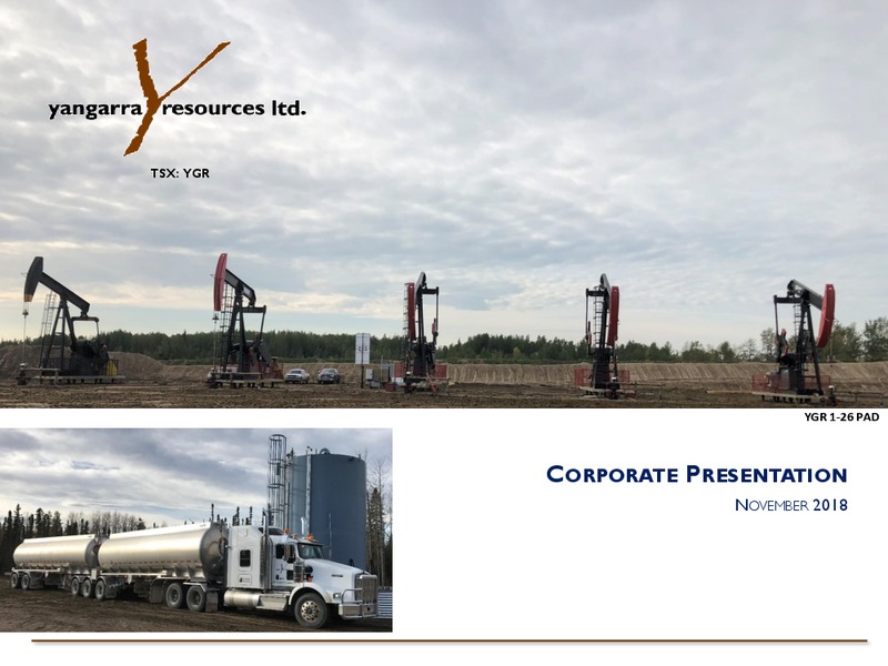 CORPORATE PRESENTATION – Yangarra Resources Ltd. – slide 1