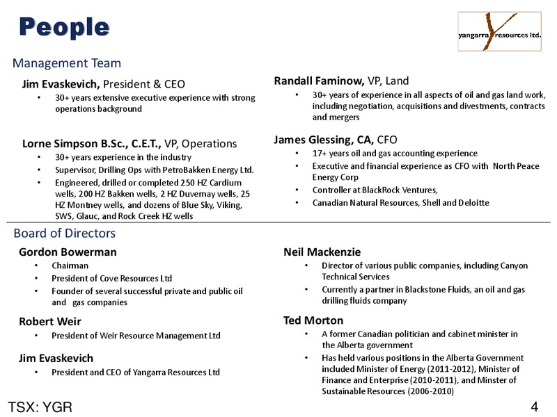 November 2016 Corporate Presentation – Yangarra Resources Ltd. – slide 4