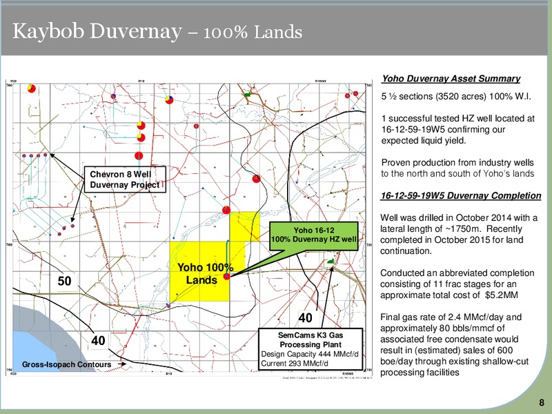 February 2016 Corporate Presentation – Yoho Resources Inc. – slide 8