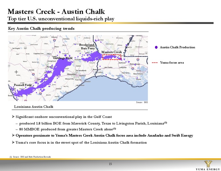 JUNE 2015 CORPORATE PRESENTATION – Yuma Energy, Inc. – slide 14