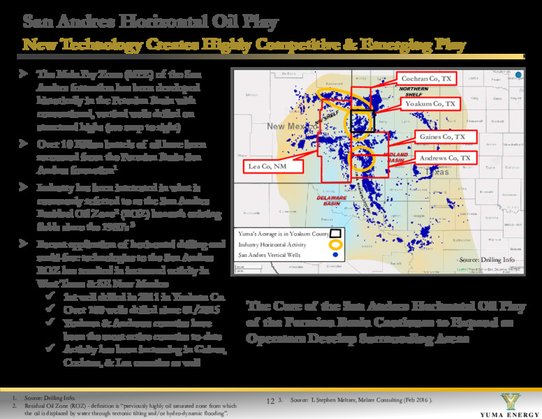 December 2017 Investor Presentation – Yuma Energy, Inc. – slide 12