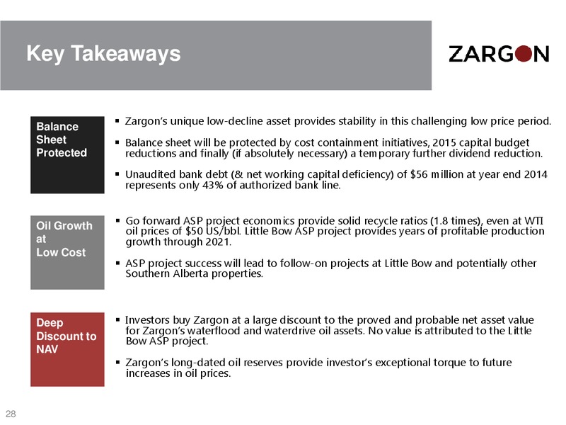 CORPORATE PRESENTATION – Zargon Oil & Gas Ltd – slide 27