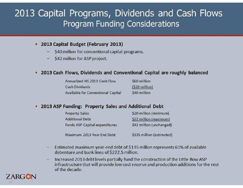 PETERS AND COMPANY LIMITED ENERGY CONFERENCE – Zargon Oil & Gas Ltd – slide 24