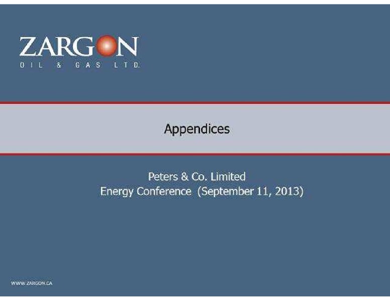PETERS AND COMPANY LIMITED ENERGY CONFERENCE – Zargon Oil & Gas Ltd – slide 31