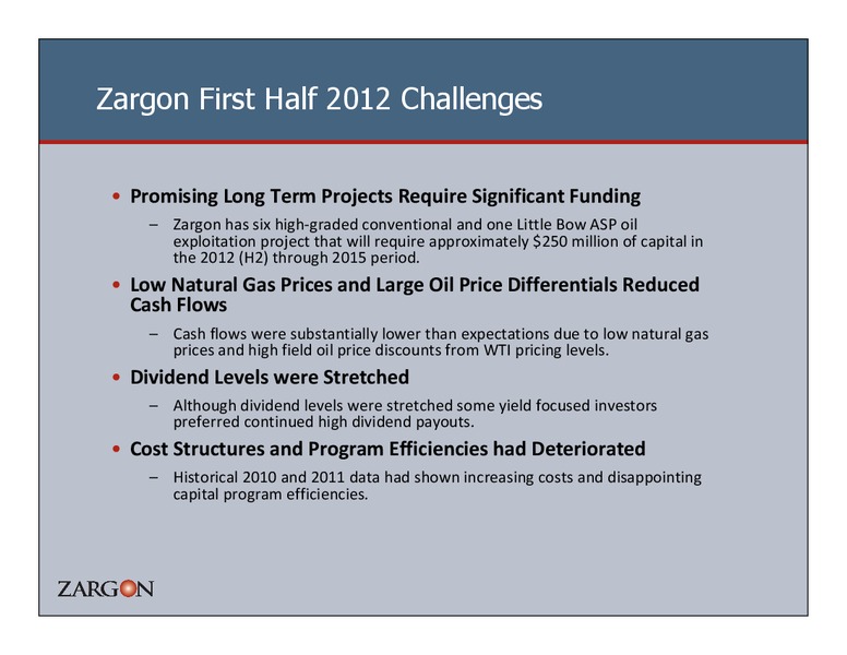 PETERS & COMPANY LTD 2012 NORTH AMERICAN OIL & GAS CONFERENCE – Zargon Oil & Gas Ltd – slide 31