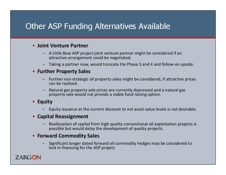 PETERS & COMPANY LTD 2012 NORTH AMERICAN OIL & GAS CONFERENCE – Zargon Oil & Gas Ltd – slide 35