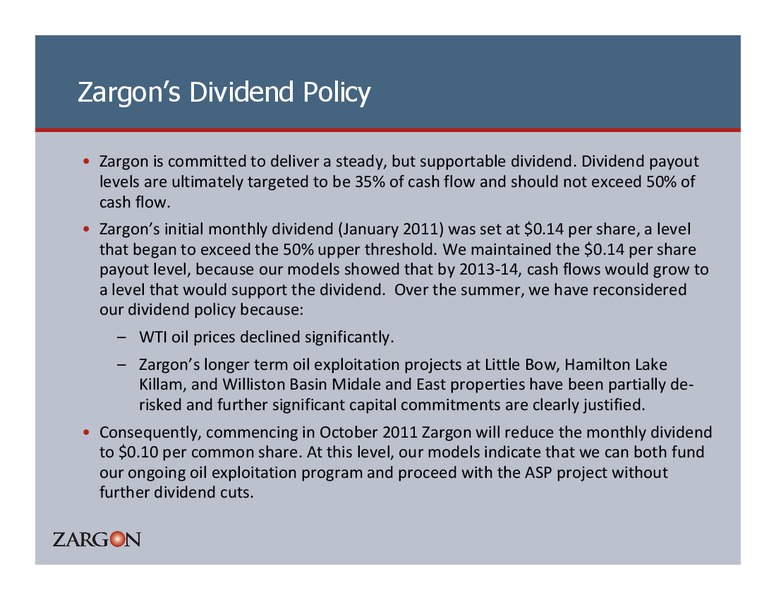PETERS TORONTO OIL & GAS CONFERENCE – Zargon Oil & Gas Ltd – slide 29