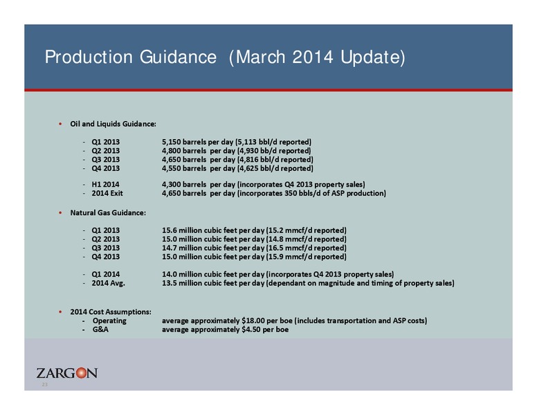 Corporate Presentation – Zargon Oil & Gas Ltd – slide 22