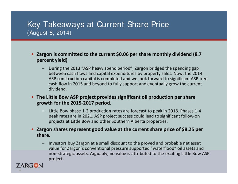 Coporate Presentation – Zargon Oil & Gas Ltd – slide 27