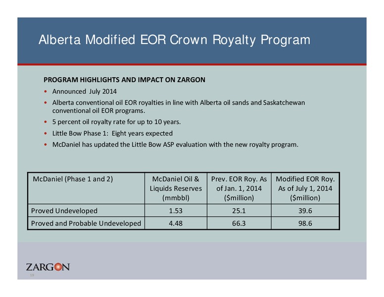 Corporate Presentation – Zargon Oil & Gas Ltd – slide 18
