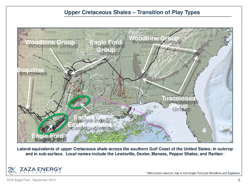 DUG EAGLEFORD – Zaza Energy Corp – slide 5