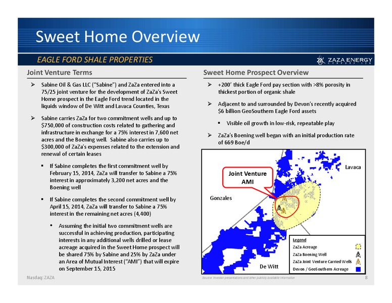 Investor Presentation – Zaza Energy Corp – slide 7