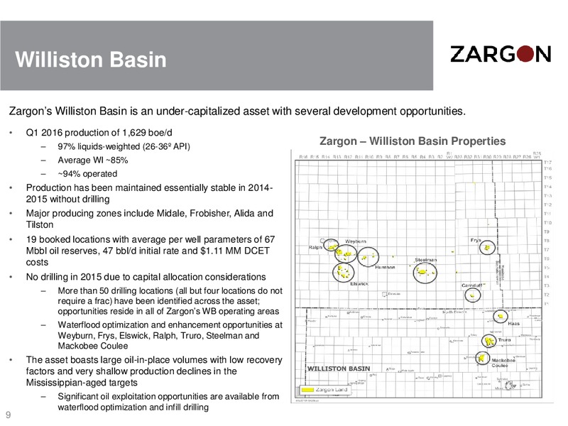 May 2016 Corporate Presentation – Zargon Oil & Gas Ltd – slide 8