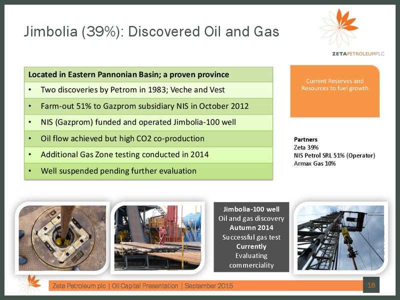 Oil Capital Presentation September 2015 – Zeta Petroleum PLC – slide 17