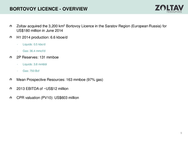 March 2015 Corporate Presentation – Zoltav Resources, Inc. – slide 8