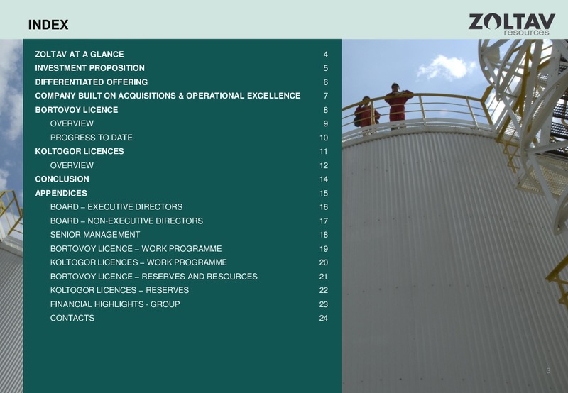 August 2015 Investor Presentation – Zoltav Resources, Inc. – slide 2