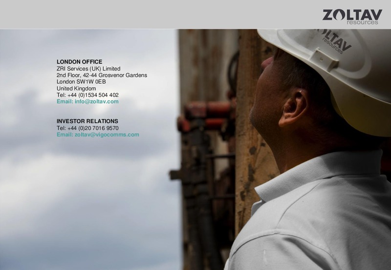 September 2015 Investor Presentation – Zoltav Resources, Inc. – slide 23