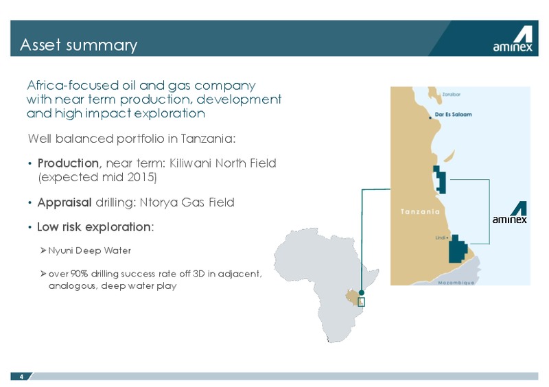 May 2015 Annual General Meeting – Aminex Plc – slide 3