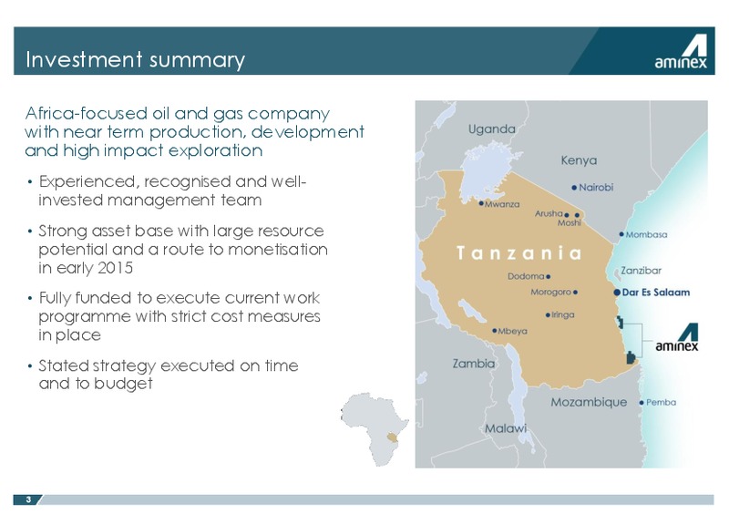 December 2014 Corporate Presentation – Aminex Plc – slide 2