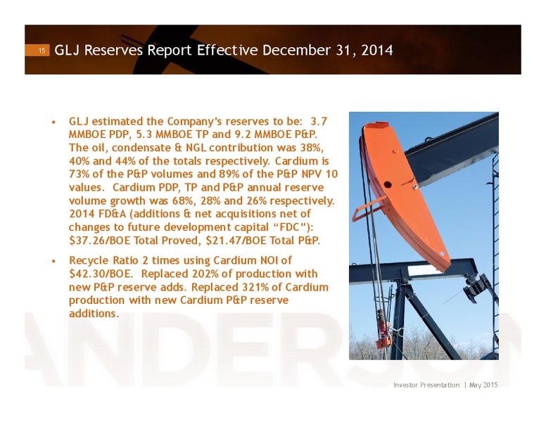 May 2015 Investor Presentation – Anderson Energy Inc – slide 14