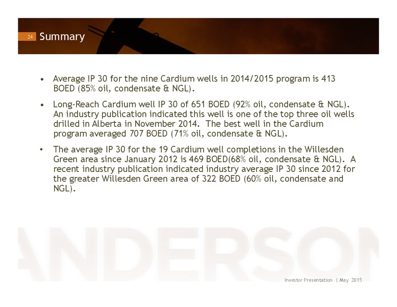 May 2015 Investor Presentation – Anderson Energy Inc – slide 23