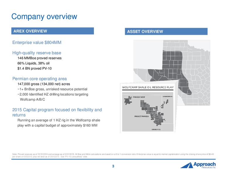 2015 DUG Permian Presentation – Approach Resources, Inc. – slide 2