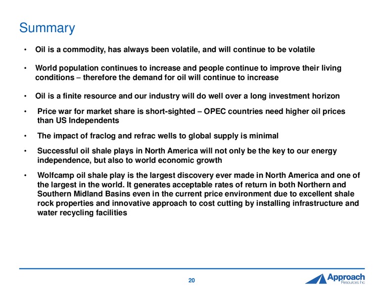 2015 DUG Permian Presentation – Approach Resources, Inc. – slide 19