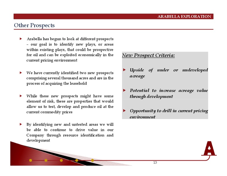 May 2015 Corporate Presentation – Arabella Exploration Inc. – slide 12