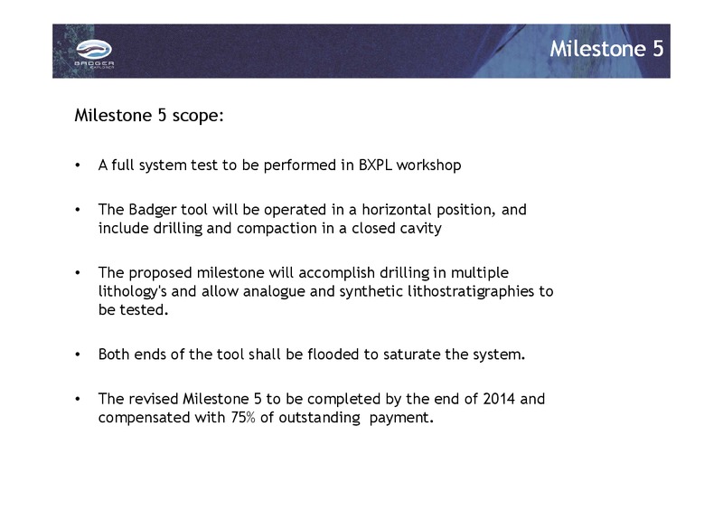 Q1 2015 Presentation – Badger Explorer – slide 5
