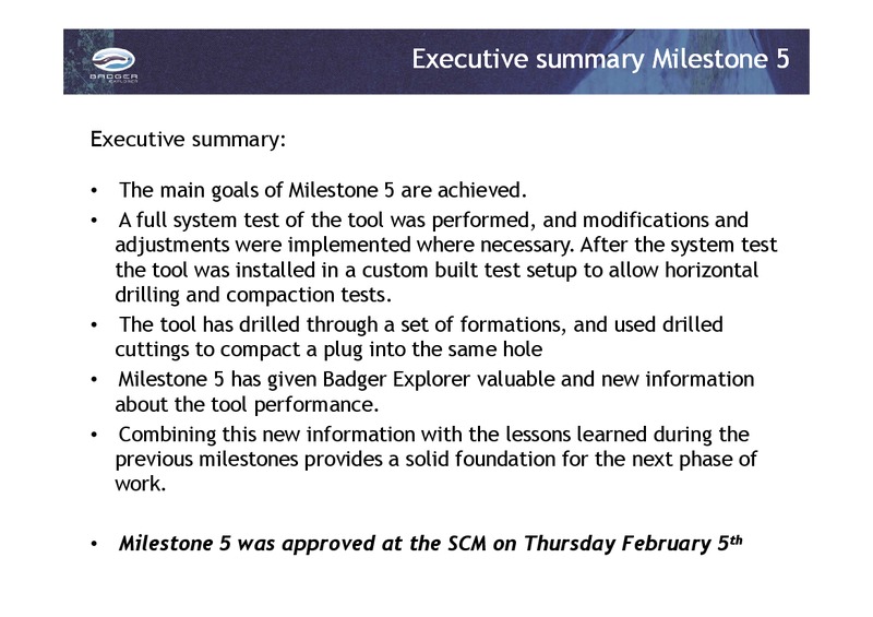 Q1 2015 Presentation – Badger Explorer – slide 6
