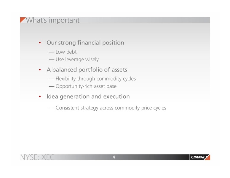 IPAA OGIS – Cimarex Energy Co. – slide 3