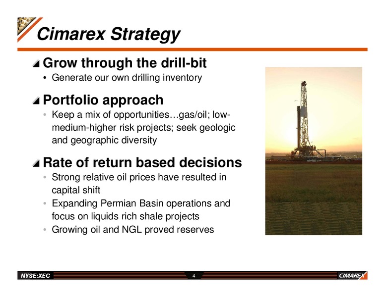 BAML Global Energy Conference – Cimarex Energy Co. – slide 3